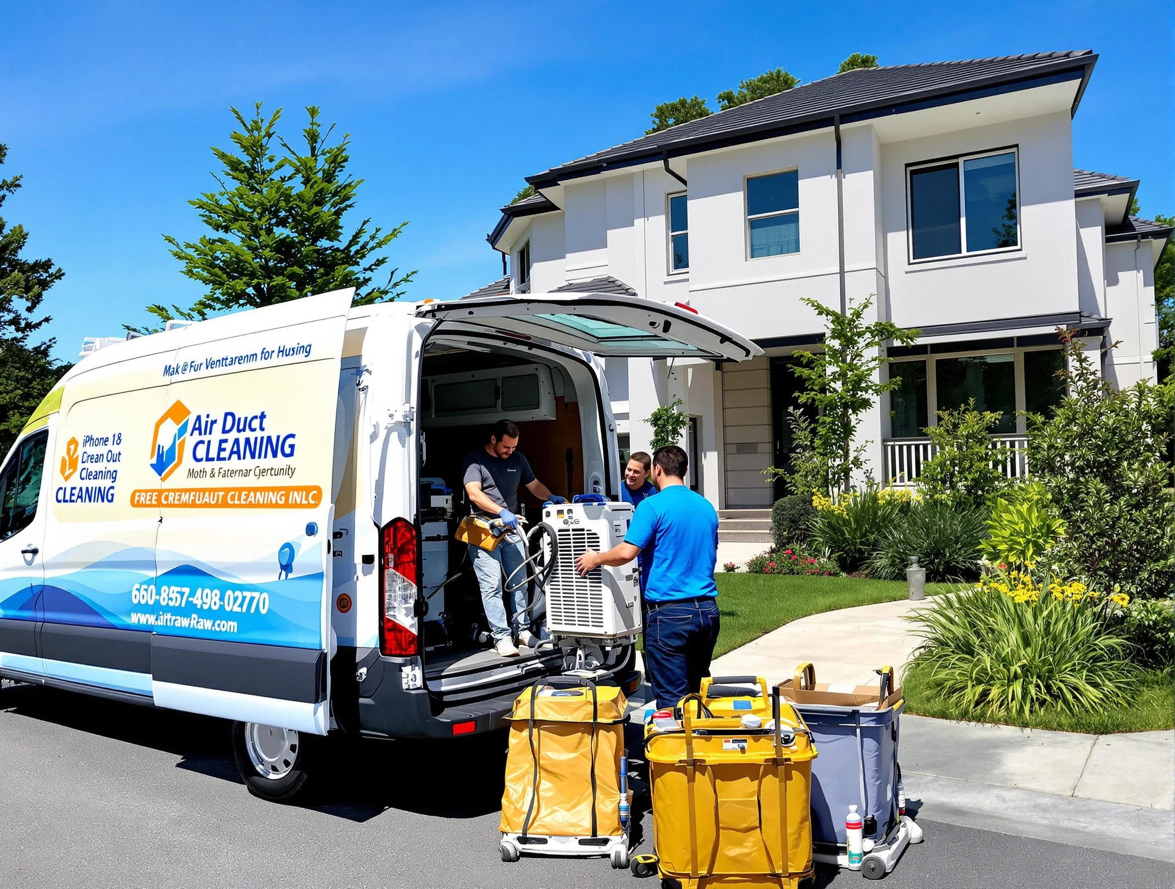 Columbia Air Duct Cleaning technician performing professional air duct cleaning in Columbia