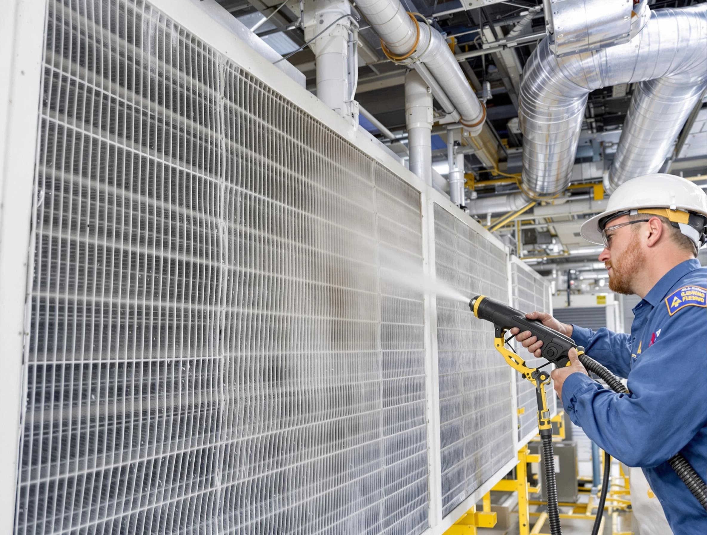 Professional commercial coil cleaning by Columbia Air Duct Cleaning in Columbia