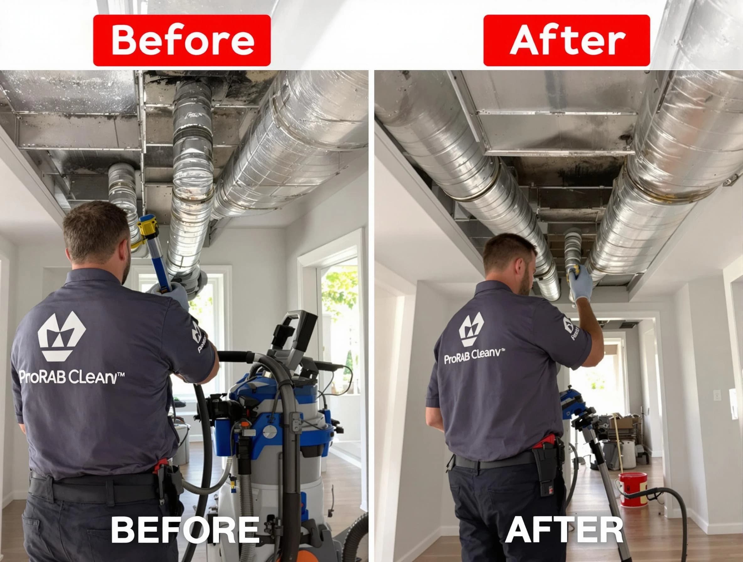 Columbia Air Duct Cleaning expert performing thorough residential duct cleaning in a Columbia home