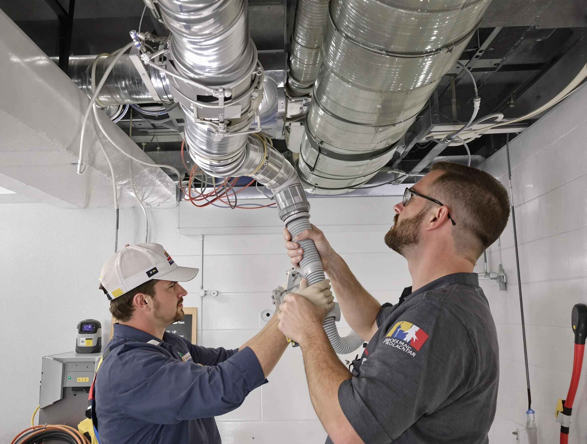 Columbia Air Duct Cleaning technician performing thorough AC duct cleaning in Columbia