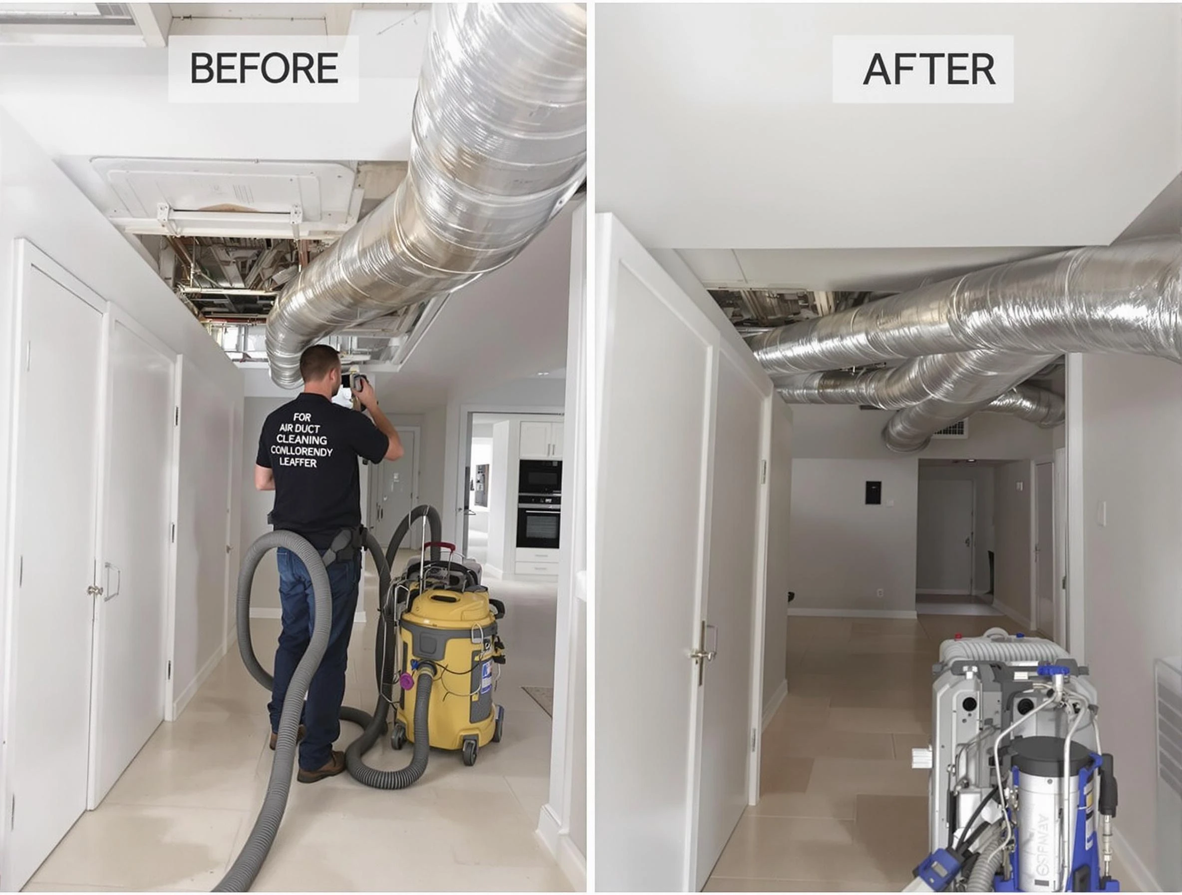 Columbia Air Duct Cleaning professional performing thorough air duct cleaning in Columbia